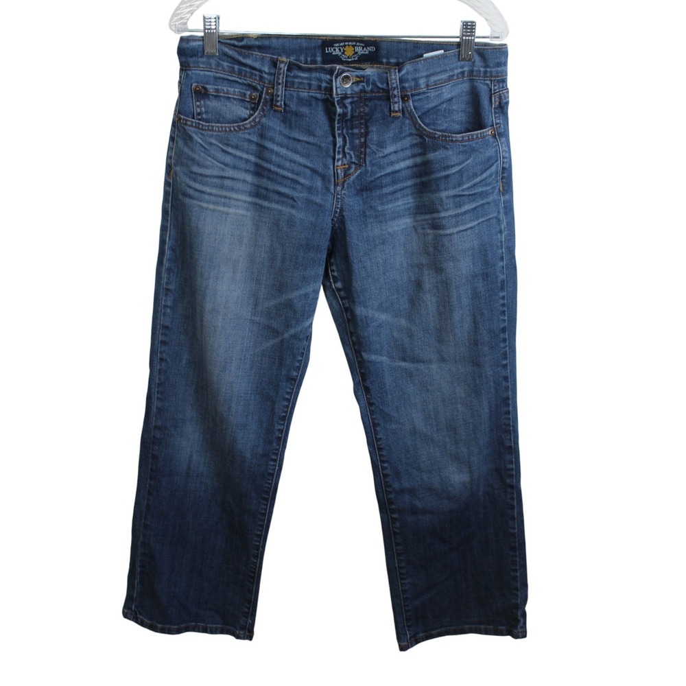 Lucky Brand‎ Easy Rider Crop Jeans Medium Wash Blue Size 8 29 7WP1184 Mens